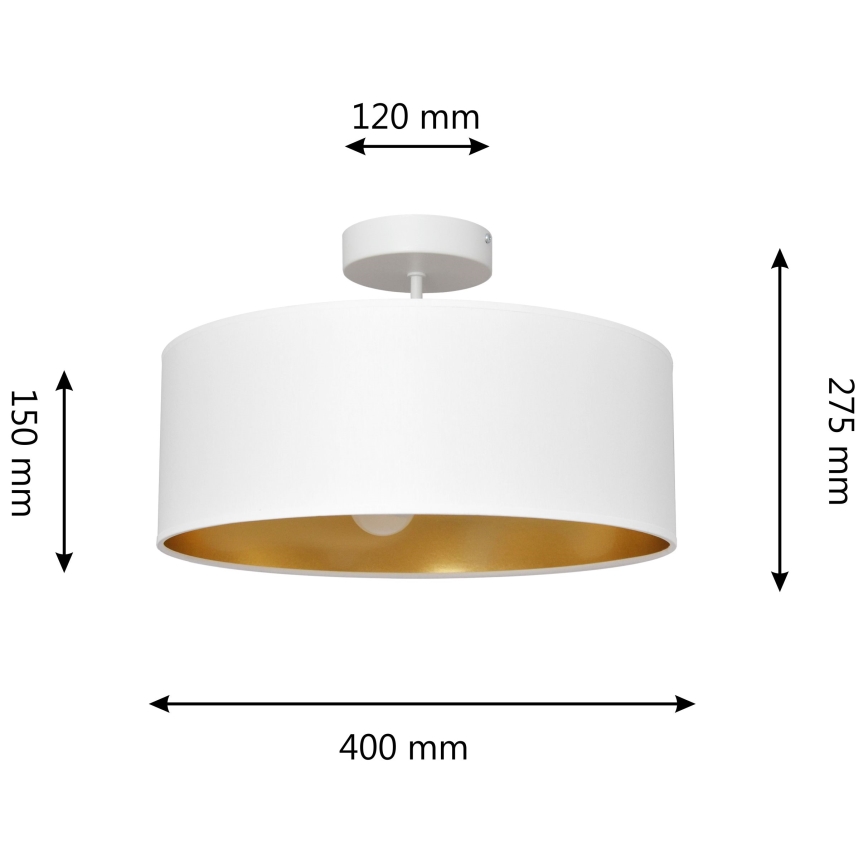 Полилей ALBA 3xE27/15W/230V бял/златист