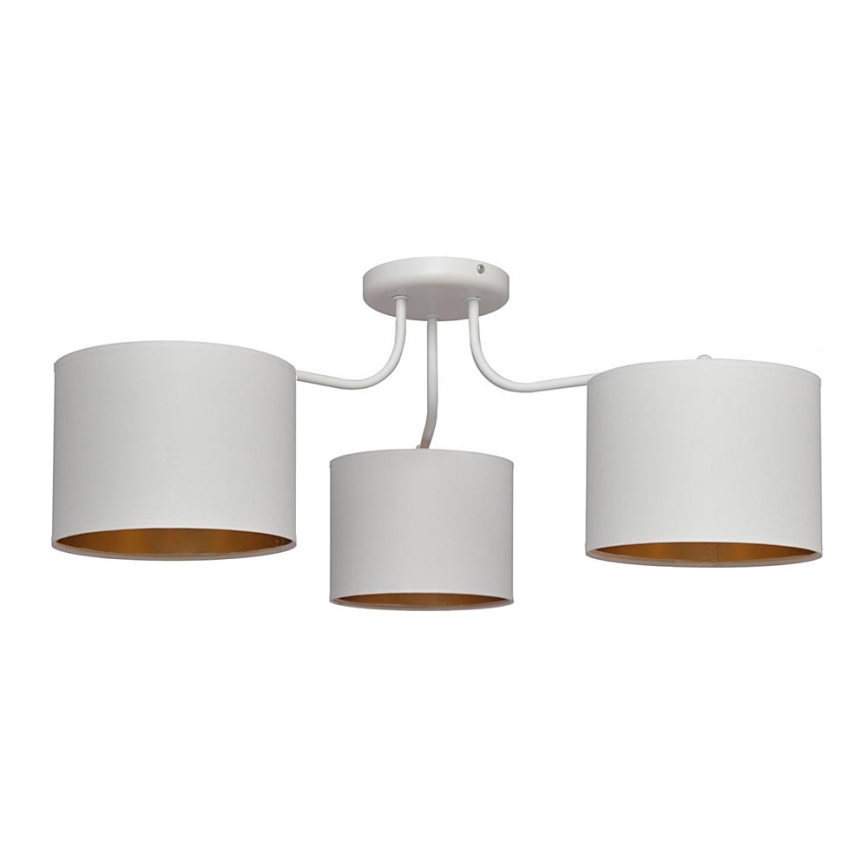 Полилей ALBA 3xE27/15W/230V бяло/златисто