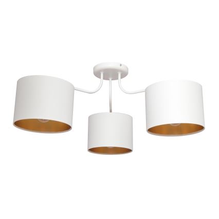 Полилей ALBA 3xE27/15W/230V бяло/златисто