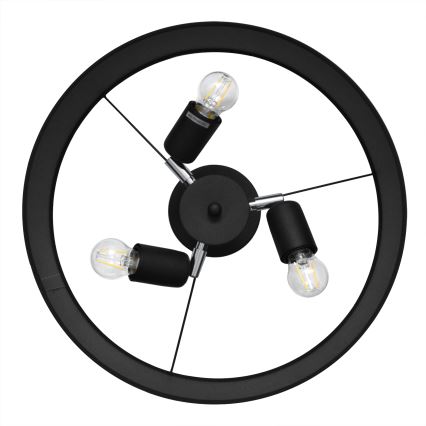 Полилей ALBA 3xE27/15W/230V черен