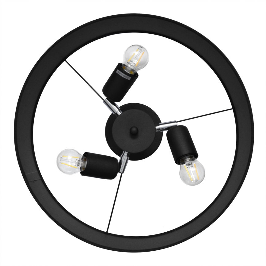 Полилей ALBA 3xE27/15W/230V черен