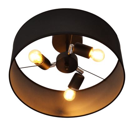 Полилей ALBA 3xE27/15W/230V черен