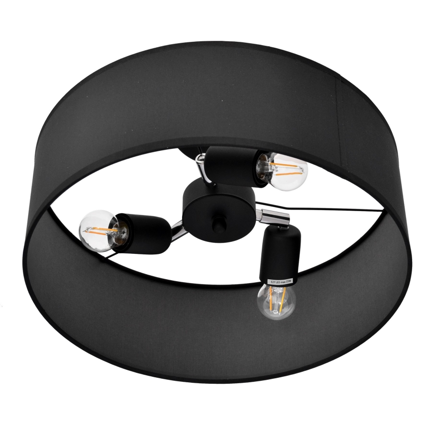 Полилей ALBA 3xE27/15W/230V черен