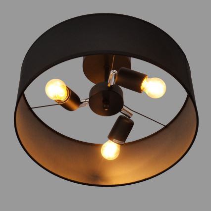 Полилей ALBA 3xE27/15W/230V черен