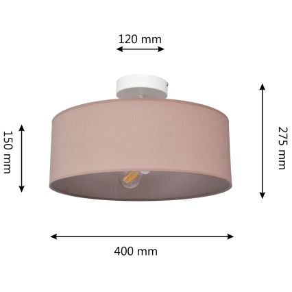 Полилей ALBA 3xE27/15W/230V розов