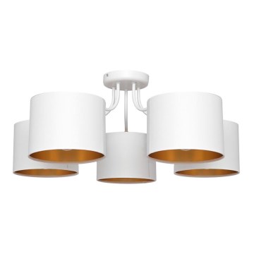 Полилей ALBA 5xE27/15W/230V бяло/златисто