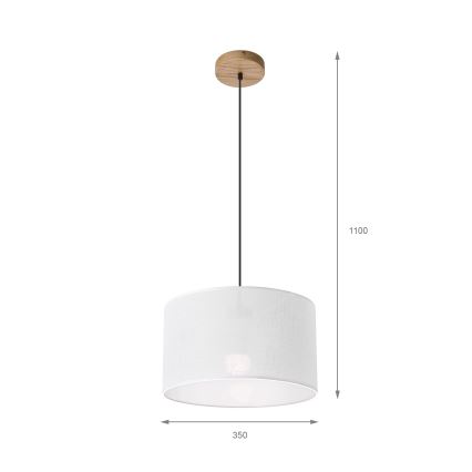 Полилей на кабел ANTONIO 1xE27/60W/230V дъб