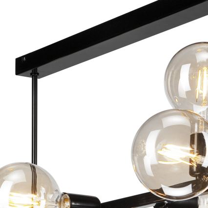 Полилей ASTRID 8xE27/60W/230V черен