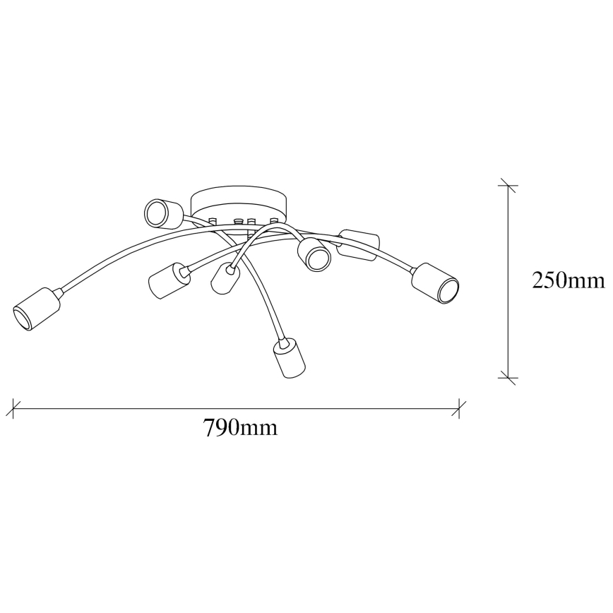 Полилей BANANA 8xE27/40W/230V
