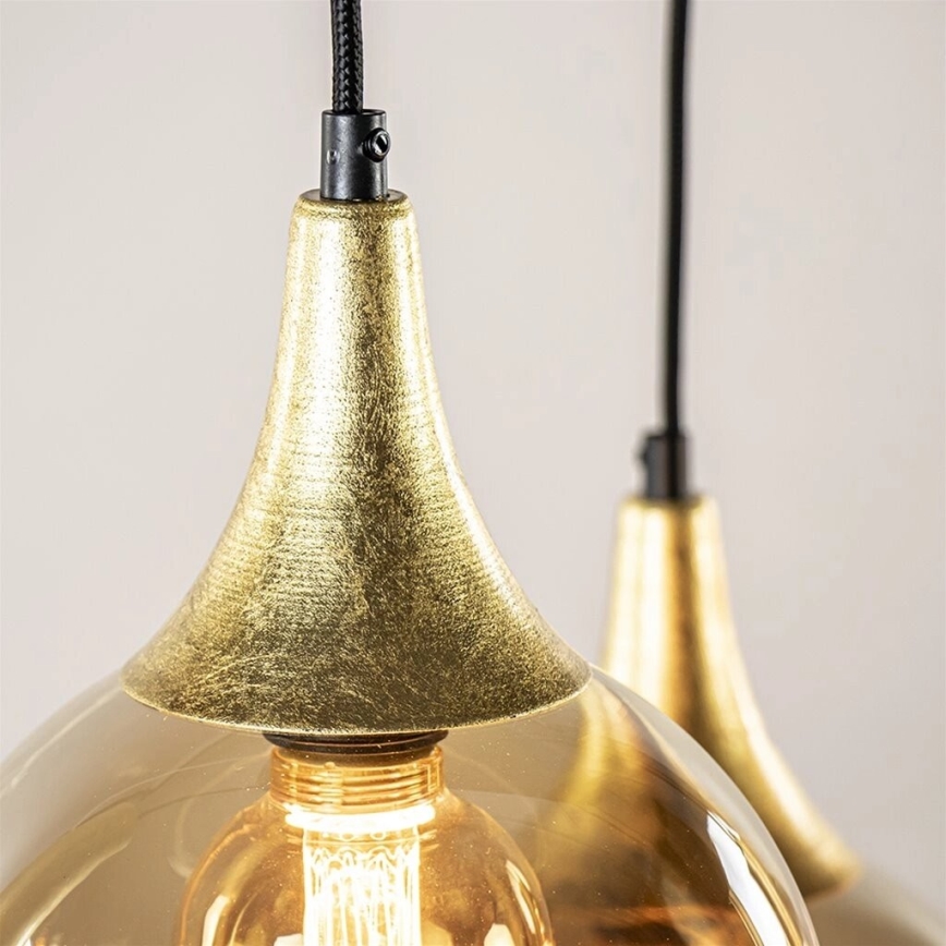 Полилей на кабел CALYPSO 2xGU10/60W/230V + 3xE27/60W черно/златисто