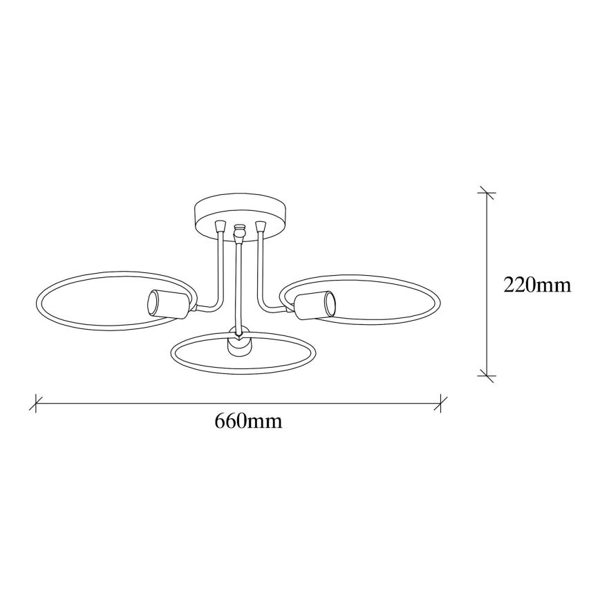 Полилей CIRCLE 3xE27/40W/230V