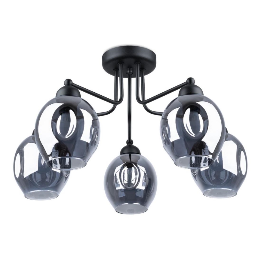 Полилей FILLAN 5xE27/60W/230V черен