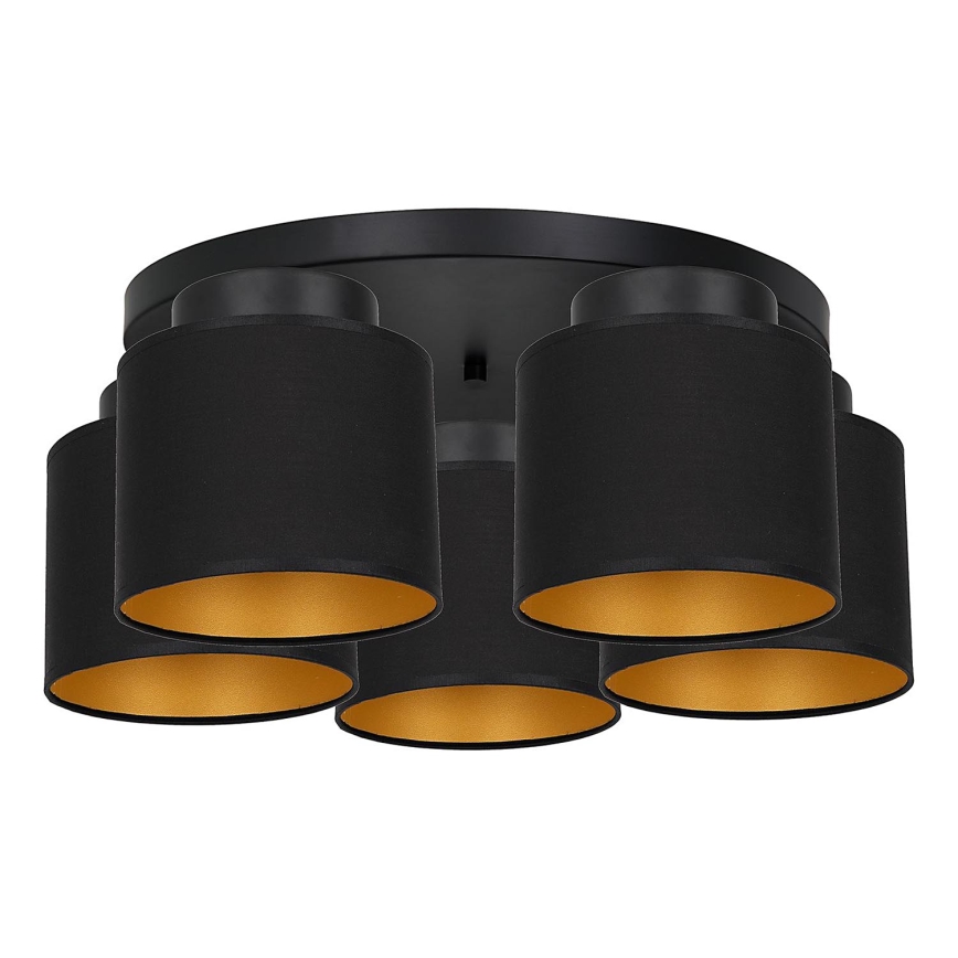 Полилей FRODI 5xE27/60W/230V черен