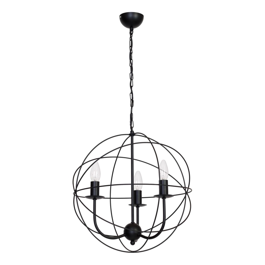 Полилей GLOBE 3 3xE14/60W черна