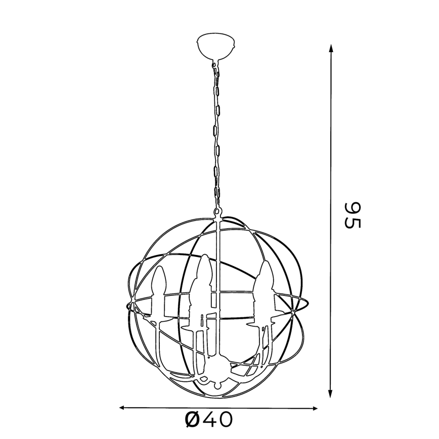 Полилей GLOBE 5 5xE14/60W бяла