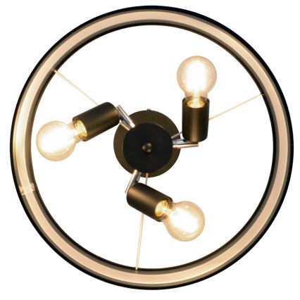Полилей HELEN 3xE27/15W/230V черен/златист
