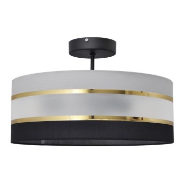 Полилей HELEN 3xE27/15W/230V черен/зис/златист