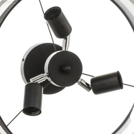 Полилей HELEN 3xE27/15W/230V черен/зис/златист