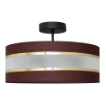 Полилей HELEN 3xE27/15W/230V кафяв/черен/златист