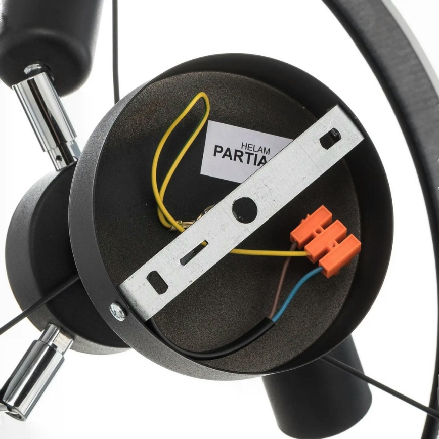 Полилей HELEN 3xE27/15W/230V кафяв/черен/златист