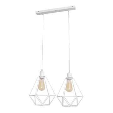 Полилей KARO 2xE27/15W/230V бяла