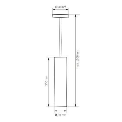 Полилей LATI 1xGU10/8W/230V черна