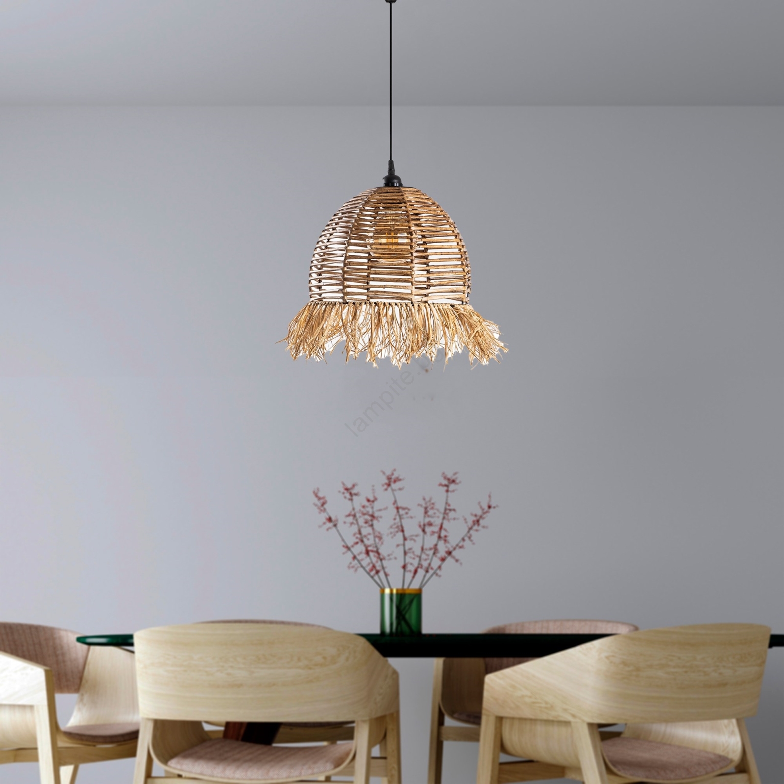 Полилей на кабел RUYO, 1xE27/40W/230V, кафяв | Lampite