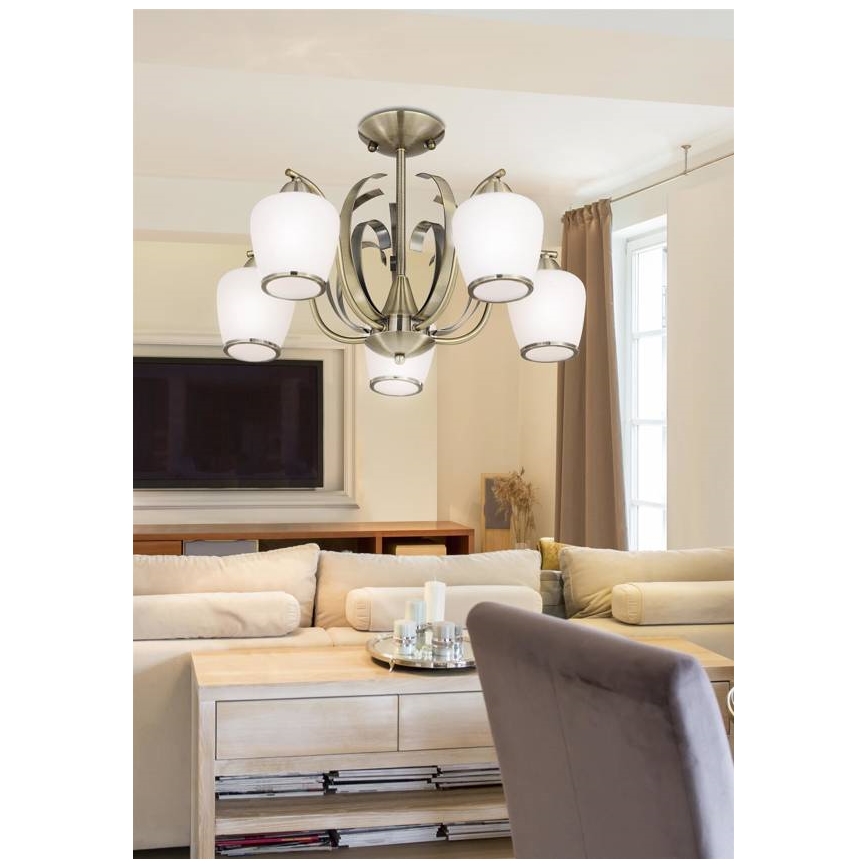 Полилей на пръчка OPERA 5xE27/60W/230V