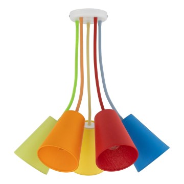 Полилей на пръчка WIRE COLOUR 5xE27/60W/230V