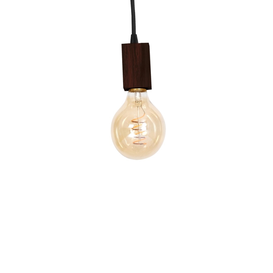 Полилей на пръчка JACK 3xE27/40W/230V кафява дърво