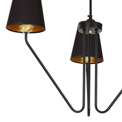 Полилей на пръчка VICTORIA 3xE27/60W/230V черна