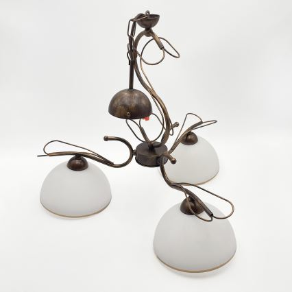 Полилей на прът COBRA 3xE27/60W/230V бронз/патина