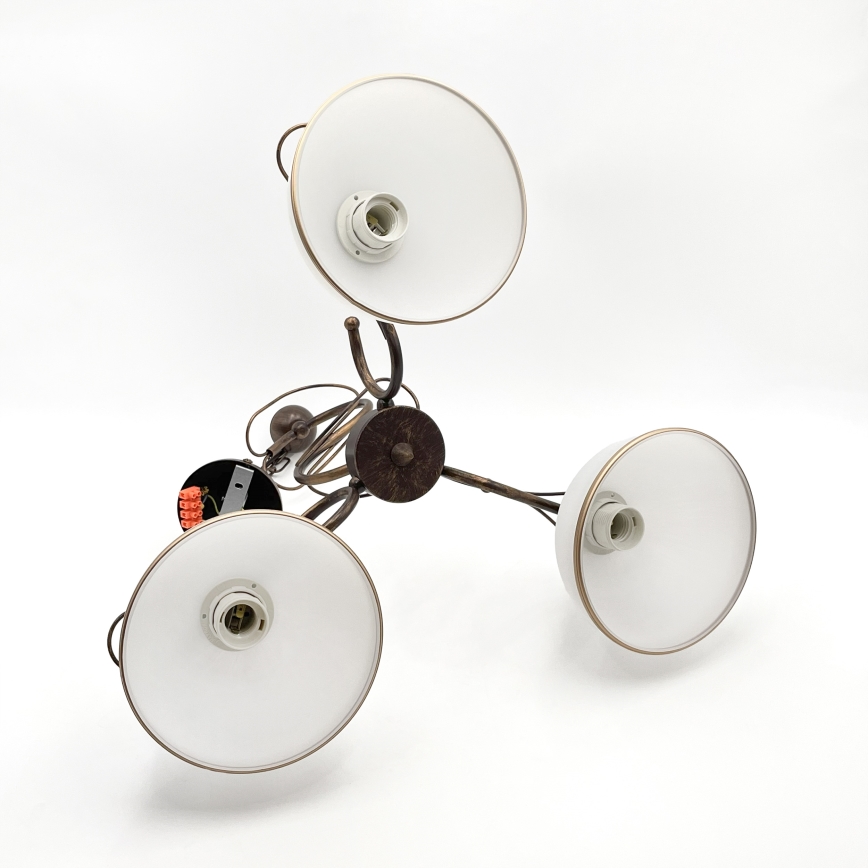 Полилей на прът COBRA 3xE27/60W/230V бронз/патина