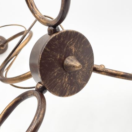 Полилей на прът COBRA 3xE27/60W/230V бронз/патина