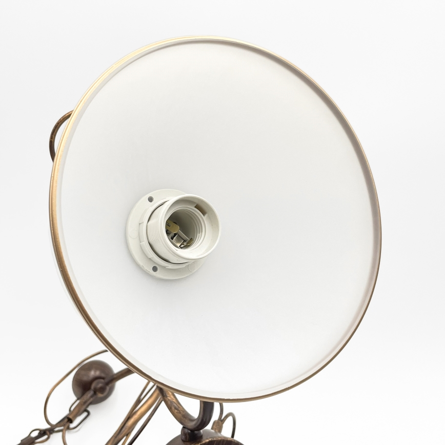 Полилей на прът COBRA 3xE27/60W/230V бронз/патина