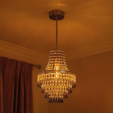 Полилей на прът GEMMA 1xE27/60W/230V, диаметър 23 см