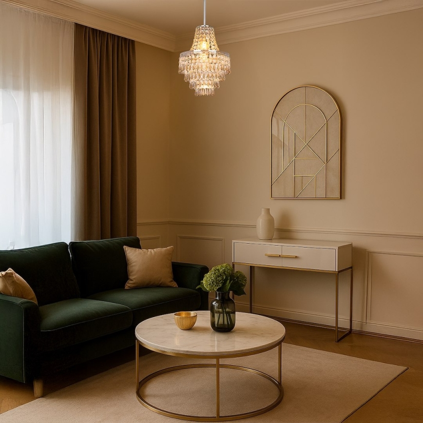 Полилей на прът GEMMA 1xE27/60W/230V, диаметър 23 см