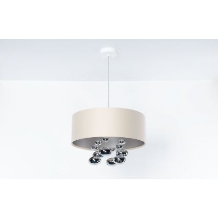 Полилей на шнур BUBBLE 1xE27/60W/230V Ø 50 cm бежов