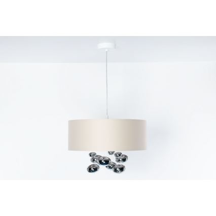 Полилей на шнур BUBBLE 1xE27/60W/230V Ø 50 cm бежов