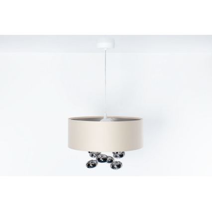 Полилей на шнур BUBBLE 1xE27/60W/230V Ø 50 cm бежов