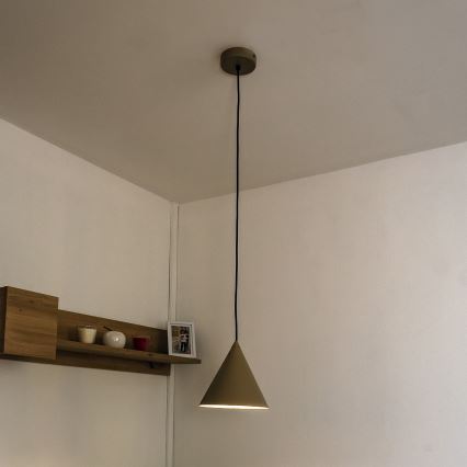 Полилей на шнур ETNA II 1xE27/15W/230V Ø 18,5 см бежов