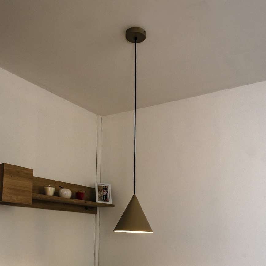 Полилей на шнур ETNA II 1xE27/15W/230V Ø 18,5 см бежов