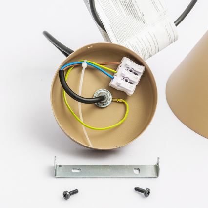 Полилей на шнур ETNA II 1xE27/15W/230V Ø 18,5 см бежов