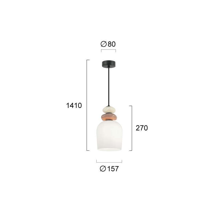 Полилей на шнур VALISIA 3xE27/40W/230V бежов/маслинен
