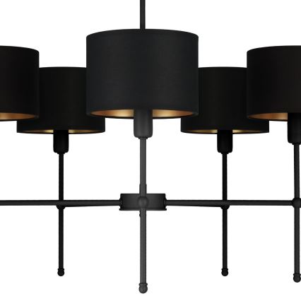 Полилей на штанга MADELA 5xE14/40W/230V черен