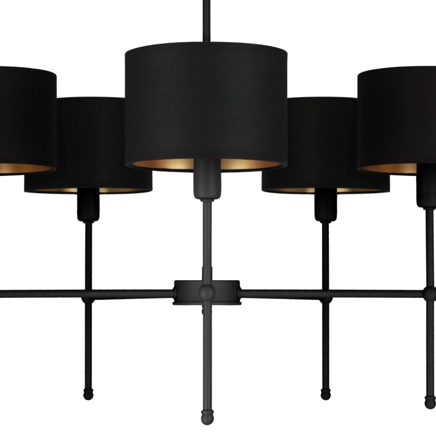 Полилей на штанга MADELA 5xE14/40W/230V черен