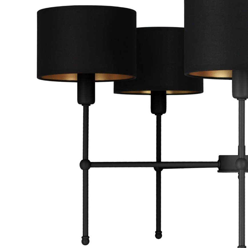 Полилей на штанга MADELA 5xE14/40W/230V черен