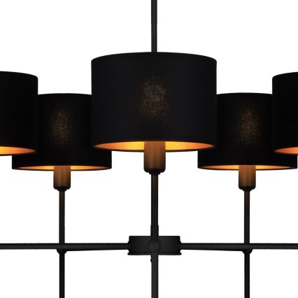 Полилей на штанга MADELA 5xE14/40W/230V черен