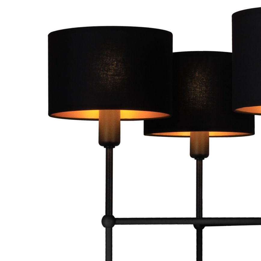 Полилей на штанга MADELA 5xE14/40W/230V черен