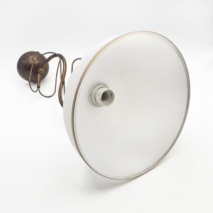 Полилей на тръба COBRA 1xE27/60W/230V Ø 30 см бронз/патина